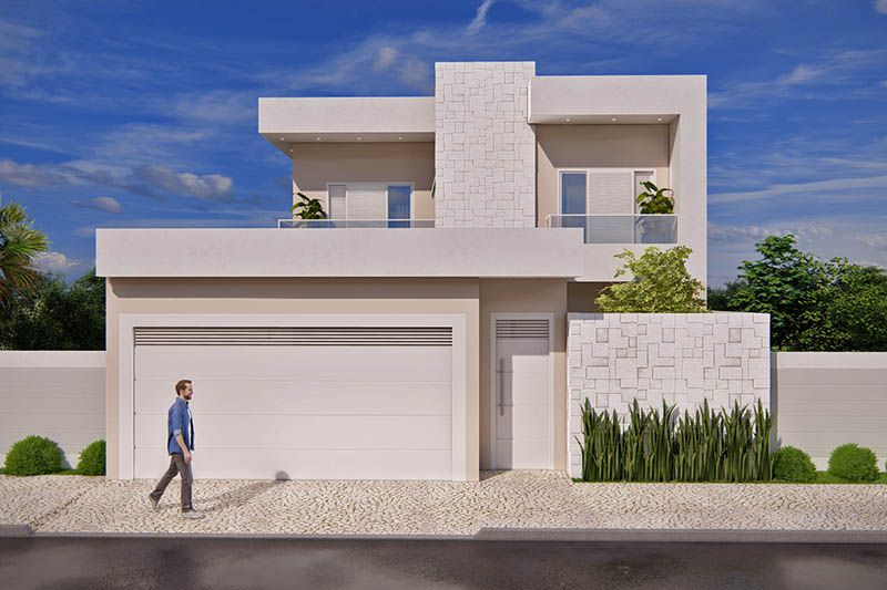 Sobrado clean com 3 quartos 