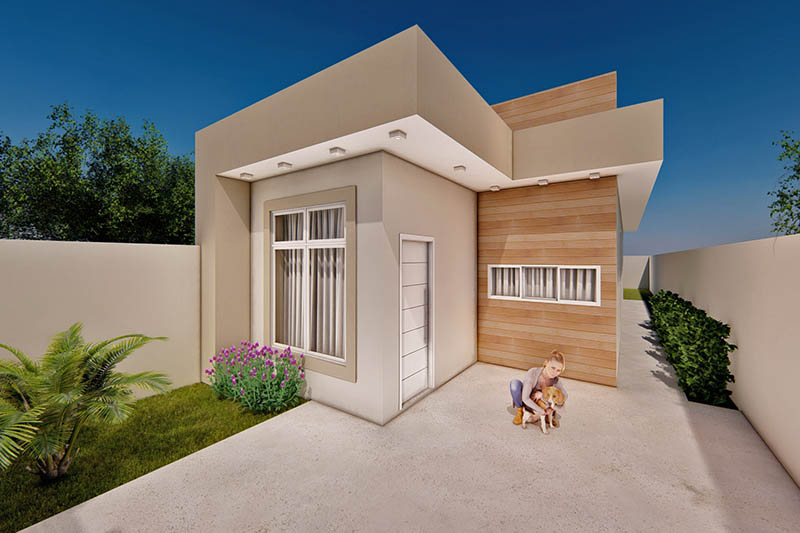 Casa com 67m² e suíte 