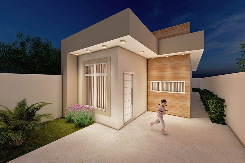 Casa com 67m² e suíte 